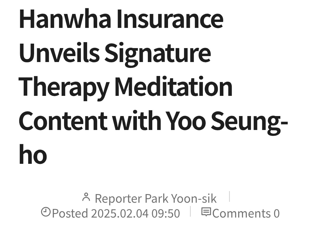 yshintl's tweet photo. In celebration of the launch of Hanwha Signature Women's Health Insurance 3.0

Hanwha General Insurance reveiled meditation content narrated by actor #YooSeungHo on the YouTube channel 'The Signature Therapy'

https://t.co/9RFud1ZYuB https://t.co/xSxqHvHGHQ