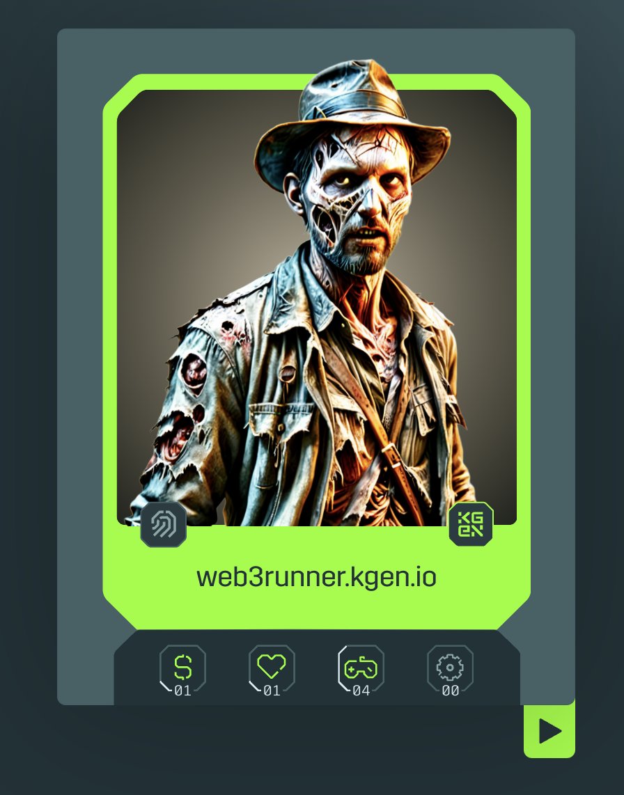 Just autosaved my legacy. ⫟🎮 Now see all my gaming achievements—across games, chains and platforms—on my POG! Btw how do you like my avatar?  play.kgn.live/pog/web3runner #ProofOfGamer #KGeN