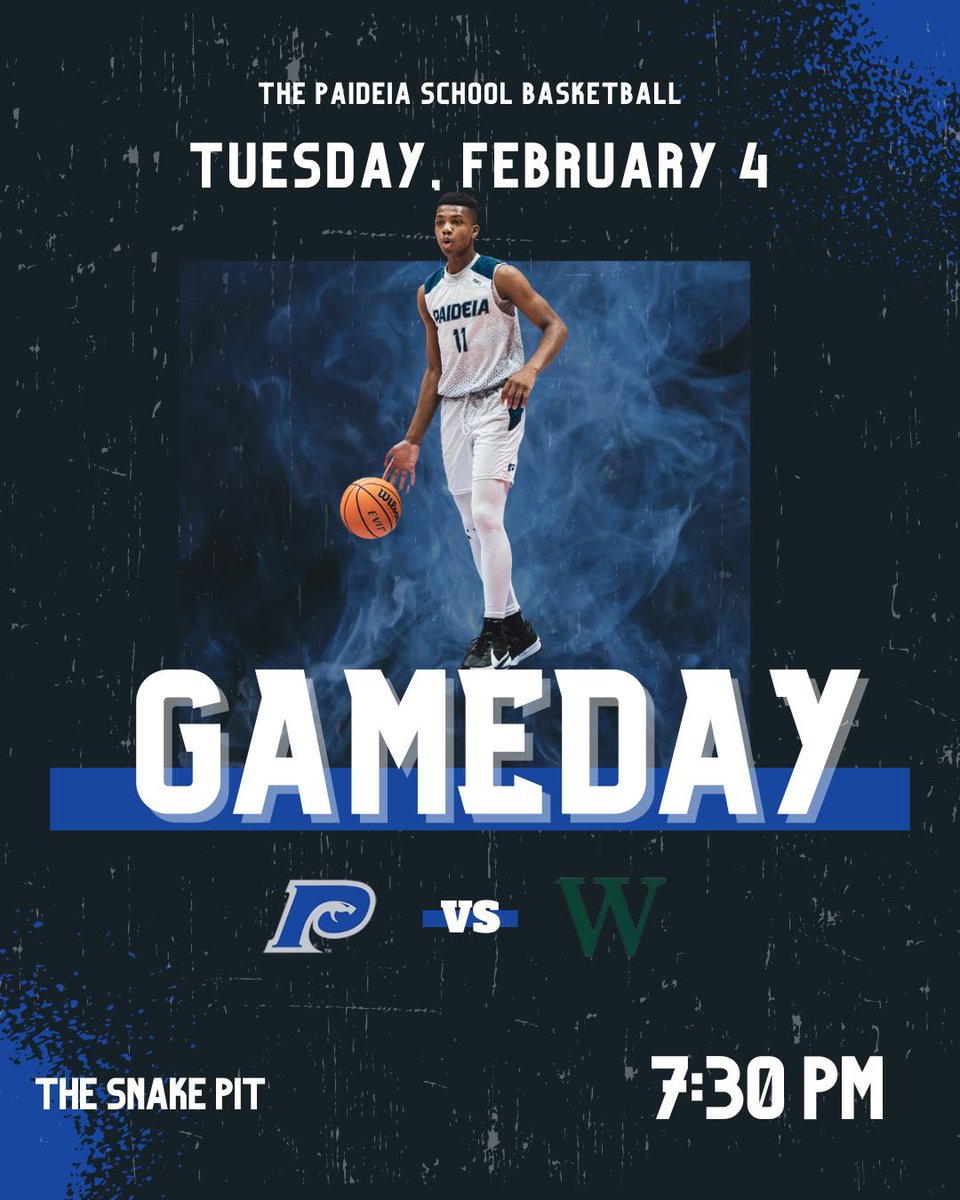 Paideia Men’s Basketball (@paideiab) on Twitter photo GAMEDAY!!
🆚 Wesleyan School
📍 The Snake Pit
⌚️ 7:30p
#RollThons GAMEDAY!!
🆚 Wesleyan School
📍 The Snake Pit
⌚️ 7:30p
#RollThons