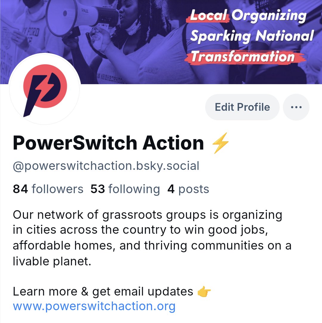 powerswitchact's tweet image. 🦋 We&apos;re on Bluesky! We&apos;ll be over there talking good jobs, housing solutions, climate action, public goods &amp;amp; more.

And we&apos;ve got a starter pack ready for you! Connect with us &amp;amp; the organizers, strategists, and grassroots groups powering our movement 👉bsky.app/profile/powers…