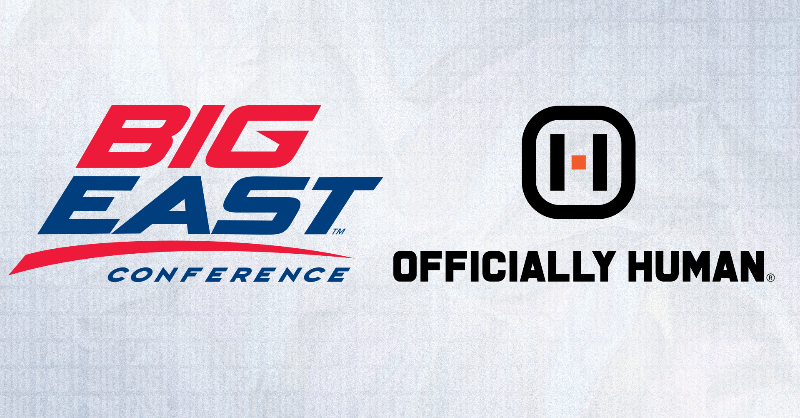 BIGEAST's tweet photo. The BIG EAST Conference has announced a new partnership with Officially Human (@OffyHuman), an organization dedicated to improving the treatment and retention of sports officials at all levels.