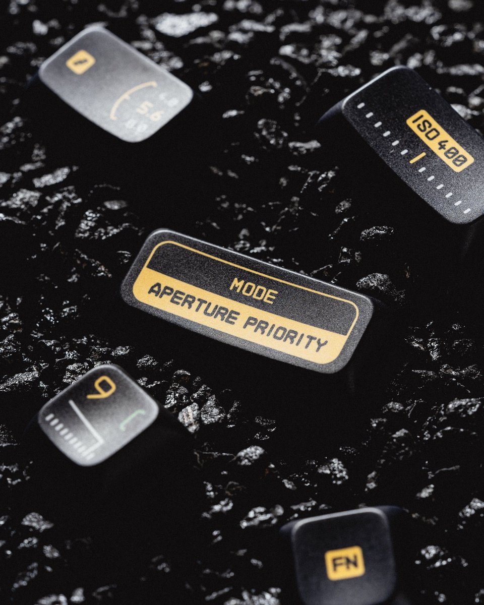 sterlingand_co's tweet photo. PBS Aperture Priority seamlessly blends my two favorite hobbies, photography and keyboards. 📸⌨️

@timothyachumba absolutely smashed this set design. 👌🏼 https://t.co/m95wzkpCqF