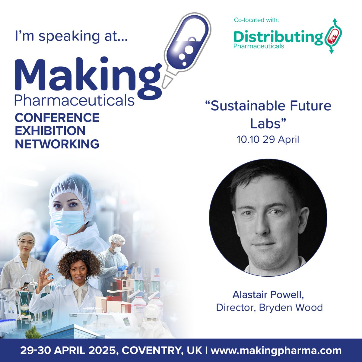 We're delighted to welcome Alastair Powell from <a href="/BrydenWood/">Bryden Wood</a> to our event in April. Alastair will be part of a comprehensive programme of content on #sustainability.  Register free at makingpharma.com