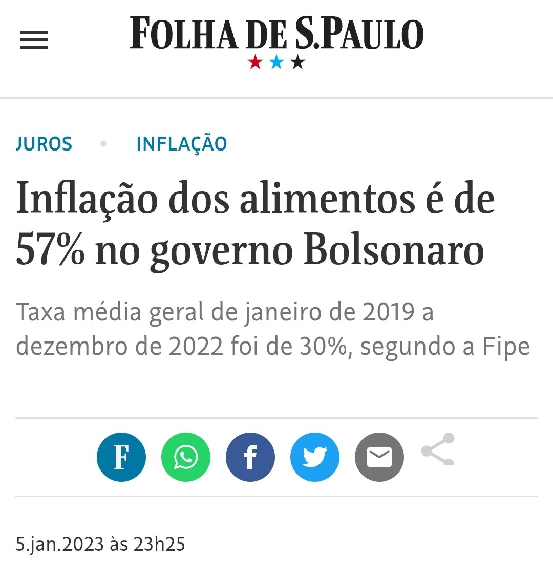 PedroRonchi2's tweet photo. O pessoal que está atacando o Lula por causa do preço dos alimentos são os mesmos que aplaudiram a inflação de 57% com Bolsonaro. https://t.co/fWA8zo0RmU