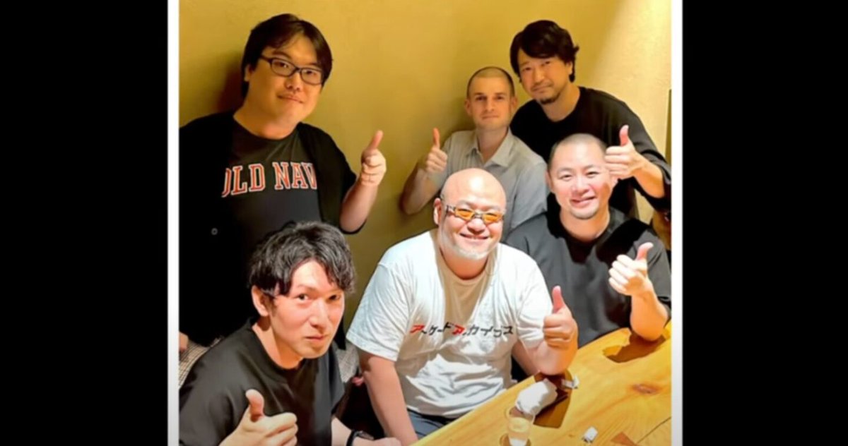 Toadsanime's tweet photo. Hideki Kamiya has confirmed PlatinumGames departures by hosting an ex-director's drinking party. 

Includes Yusuke Miyata (Bayonetta 3), Abebe Tinari (Bayonetta Origins), Takahisa Taura (Astral Chain), Kenji Saito (Metal Gear Rising), and Masaki Yamanaka:

https://t.co/Lj1Gy0IcIX https://t.co/z4yStI2Coz