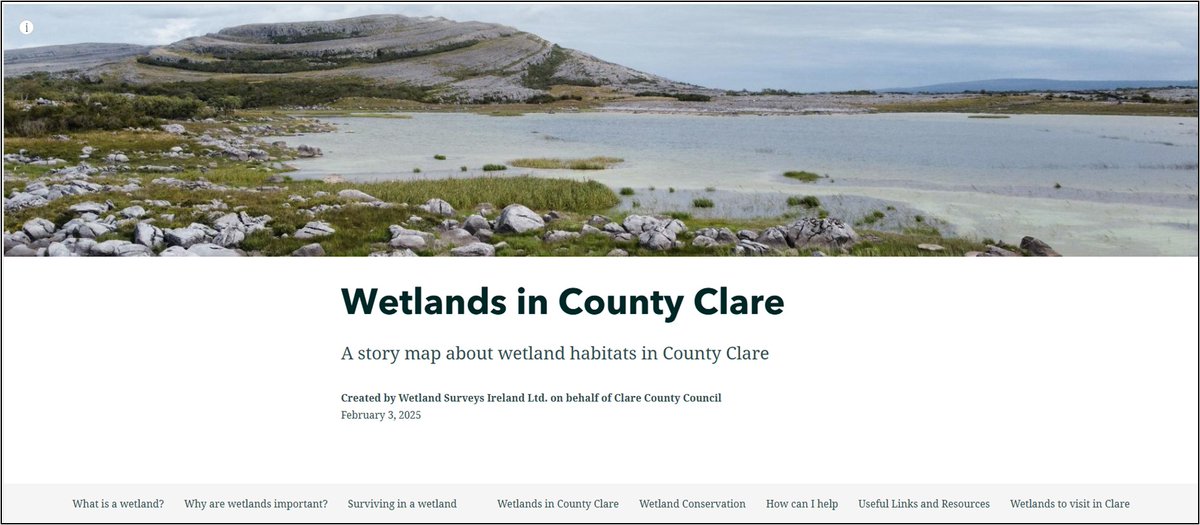 Clare County Council’s Biodiversity Office is launching the Clare Wetland Story Map tonight in the Civic Room, Buttermarket Building, Ennis (Eircode: V95RR72) at 7pm.

1/4