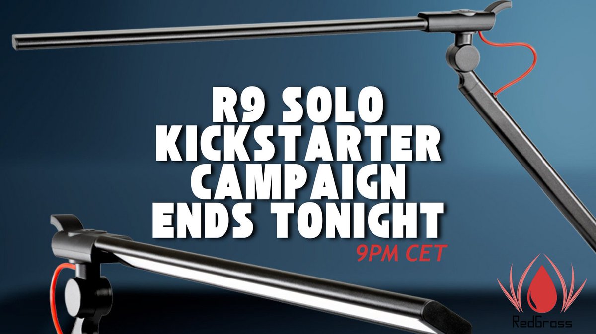 Last Chance! ⏳🚨

Our Kickstarter campaign ends TONIGHT at 9 PM CET! This is your final opportunity to get the R9 SOLO Desk Lamp or the R9 Desk Lamp at an exclusive price.

Don’t miss out, grab yours NOW! 🔥

kickstarter.com/projects/redgr…

#kickstarter #redgrass #R9SOLO