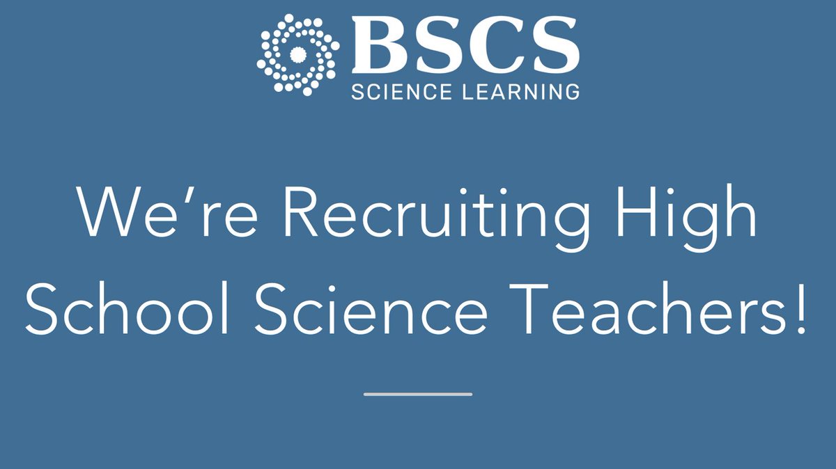 We’re recruiting HS Ts to participate in an assessment study focused on pilot testing phenomenon-driven bio assessment tasks w/ Ss. The study will help us understand how to better design science assessments that work w/ hi-quality instructional materials. bscs.org/pilot-2025