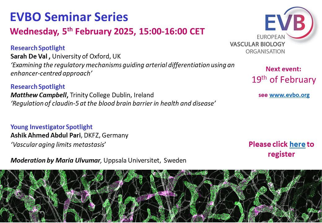 EVBO (@evb_org) on Twitter photo HAPPENING TOMORROW!! #EVBOSeminarSeries Moderated by Maria Ulvumar. Speakers:
<a href="/SarahDeVal1/">Sarah De Val</a>, Matthew Campbell and Ashik Ahmed Abdul Pari. ⏰When: Wednesday, 5th February 2025, EU time (2PM UK). Place: online. See you there! For registration evbo.org HAPPENING TOMORROW!! #EVBOSeminarSeries Moderated by Maria Ulvumar. Speakers:
<a href="/SarahDeVal1/">Sarah De Val</a>, Matthew Campbell and Ashik Ahmed Abdul Pari. ⏰When: Wednesday, 5th February 2025, EU time (2PM UK). Place: online. See you there! For registration evbo.org