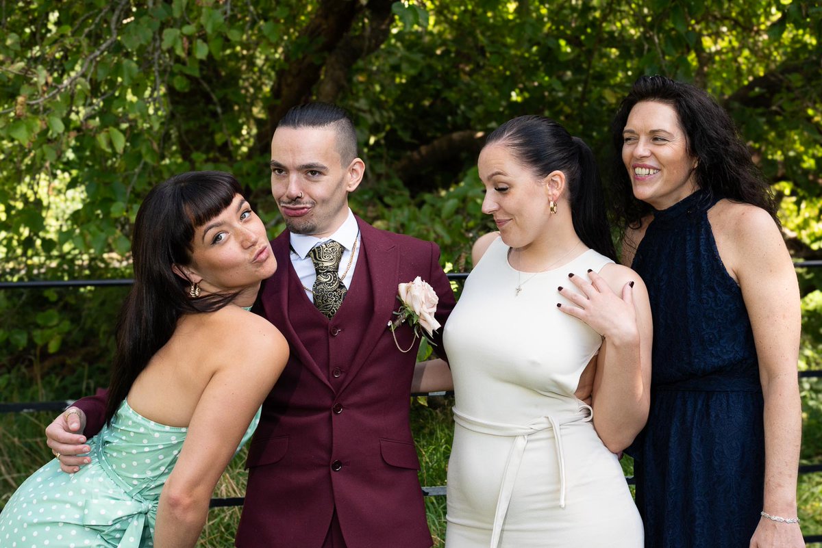 Ady and his sisters pull off a pout in #SouthoverGrange in #Lewes. See more - lewesweddingphotographer.com/ady-jose-weddi…