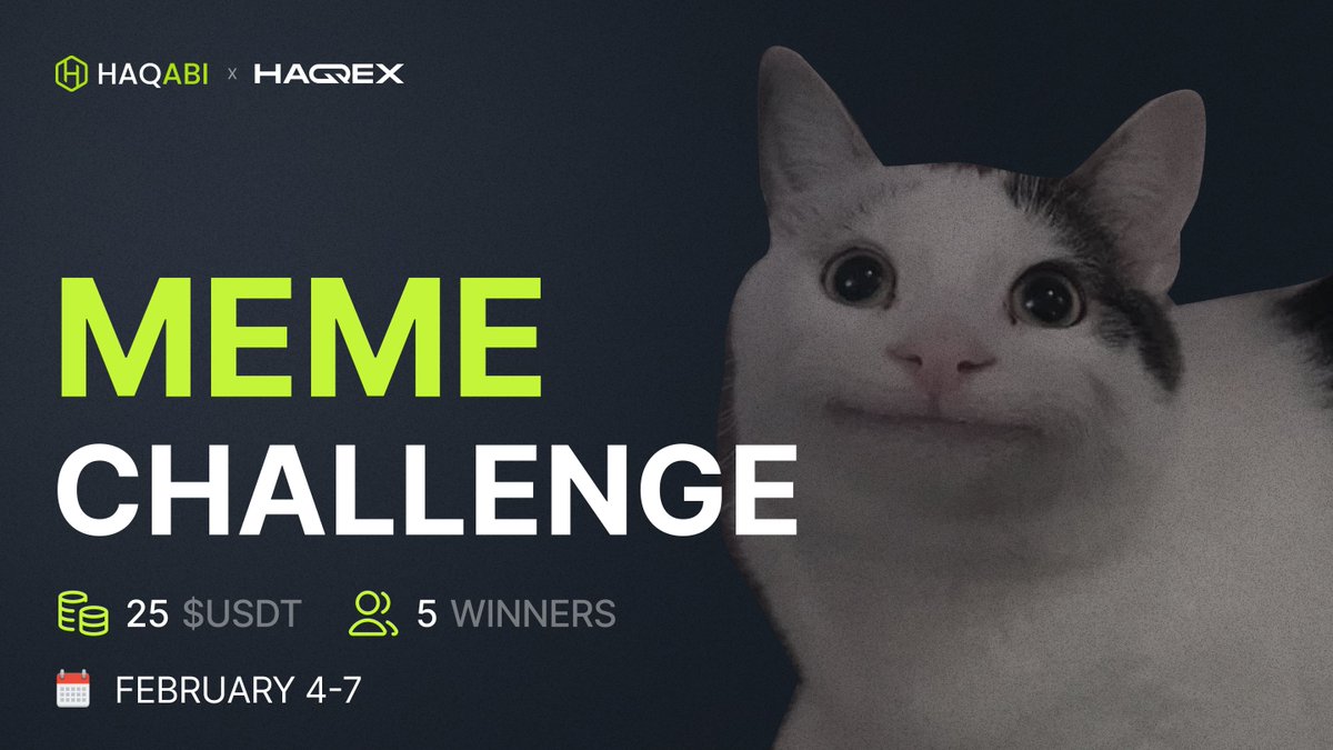 HaqabiHQ's tweet photo. Get ready for the Haqabi Meme Challenge! 🔥

How to participate:

1️⃣ Follow @HaqabiHQ 
2️⃣ Create AI-generated memes featuring Haqabi design elements
3️⃣ Post your meme in the comments with hashtags #Haqabi and #meme 

🏆 Prize Pool  
5 lucky participants will win $5 each

📊 Winners will be chosen based on meme creativity, and the number of likes & views your entry generates.

Now’s the time to let your creativity shine. Let’s jump in! 🚀