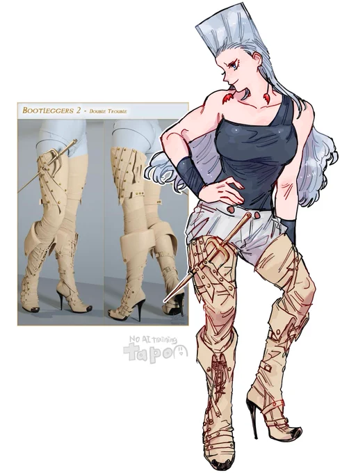 オシャレブーツ女体化 
