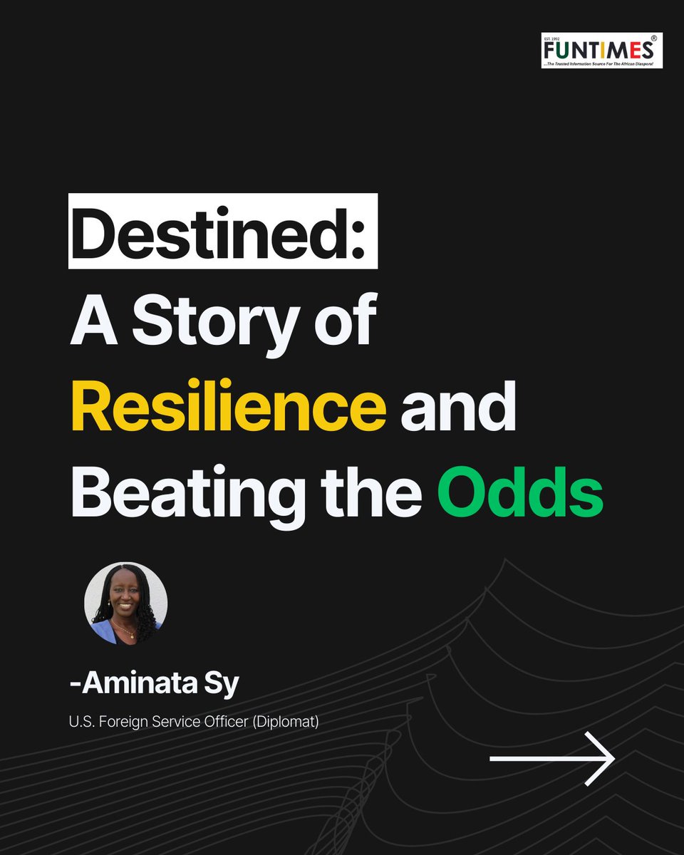 FunTimesMag's tweet photo. Aminata Sy knows what it means to fight for a future that once felt out of reach. Her book ''Destined'': captures these experiences. 

🔗Read more on this incredible story via the link in bio 
#Aminata Sy #DestinedBook #ImmigrantJourney #Resilience #EducationIsPower https://t.co/kzrptkjMWf