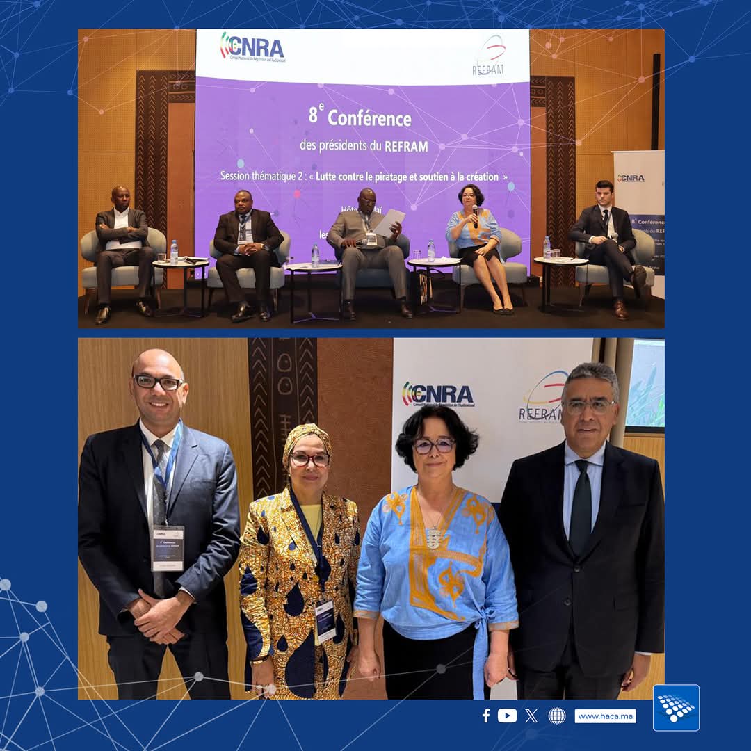 La présidente de la HACA plaide pour une plus grande responsabilisation des plateformes numériques lors de la Conférence internationale du Réseau Francophone des Régulateurs des Médias, qui s'est tenue à Dakar.
haca.ma/fr/node/7819/