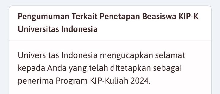 bbylilllac's tweet photo. [Cara daftar KIP-K Universitas Indonesia]

🎟A THREAD🎟

Hai gais berhubung masa pendaftaran KIP-K sudah dibuka, aku pengen berbagi informasi tentang gimana sih caranya daftar KIPK di UI dari awal sampai keterima? dari aku awardee KIP-K UI 2024🧚‍♀️
📩📩📩 https://t.co/1HSd1uUbup
