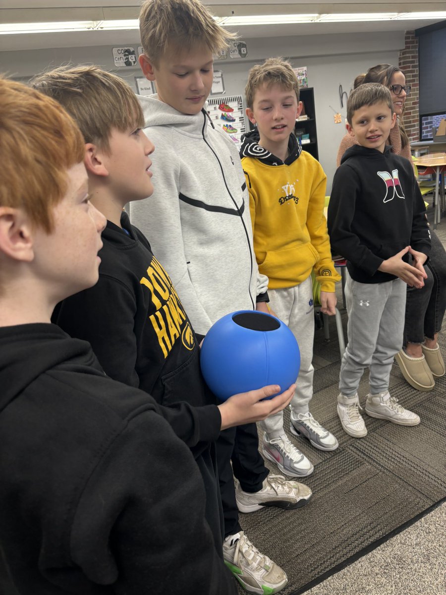 Enjoying our new Qball during morning meeting today! Thank you VMEPC! #vanmeter
