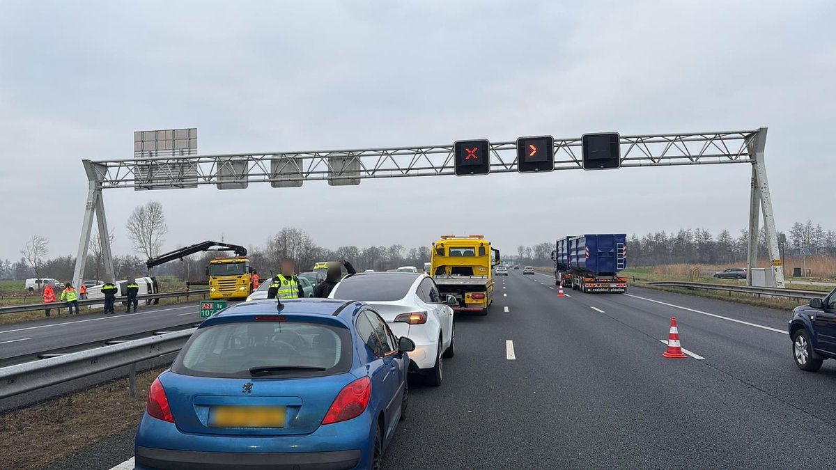 Ongevallen op A28 bij Staphorst zorgen voor vertraging