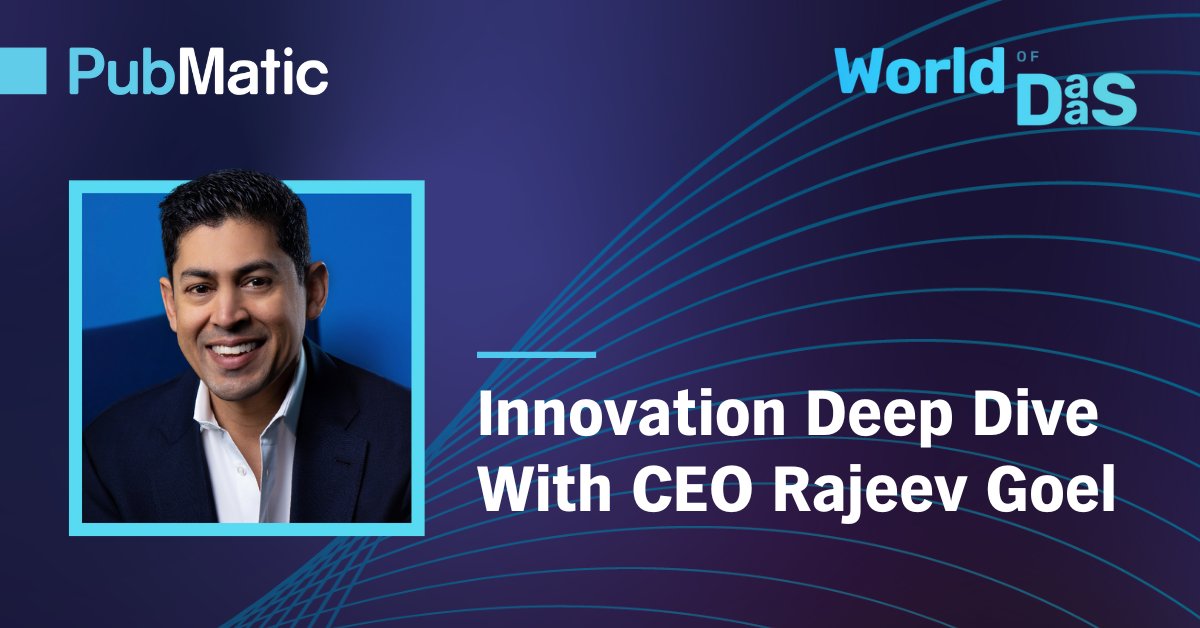 PubMatic (@pubmatic) on Twitter photo Our Co-Founder & CEO, <a href="/RajeevGoel/">RajeevGoel</a>, is a featured guest on the <a href="/worldofdaas/">World of DaaS</a> podcast today! Rajeev shares how PubMatic’s proprietary infrastructure drives our innovation & enables us to efficiently process over 780 billion ad impressions daily. Listen here: worldofdaas.com/p/pubmatic-raj… Our Co-Founder & CEO, <a href="/RajeevGoel/">RajeevGoel</a>, is a featured guest on the <a href="/worldofdaas/">World of DaaS</a> podcast today! Rajeev shares how PubMatic’s proprietary infrastructure drives our innovation & enables us to efficiently process over 780 billion ad impressions daily. Listen here: worldofdaas.com/p/pubmatic-raj…