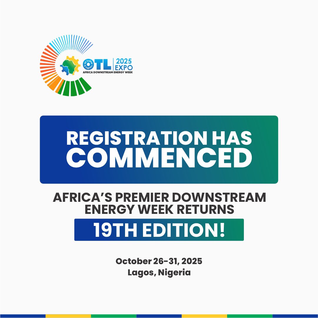 REGISTRATION NOW OPEN!

Join Africa’s premier downstream energy event for the 19th edition in Lagos, Nigeria!

Enjoy a 20% discount on delegate registration until March 2, 2025.

Visit otlafrica.com/downstream-wee… to secure your spot!  

#OTLAfrica2025 #EnergyConference