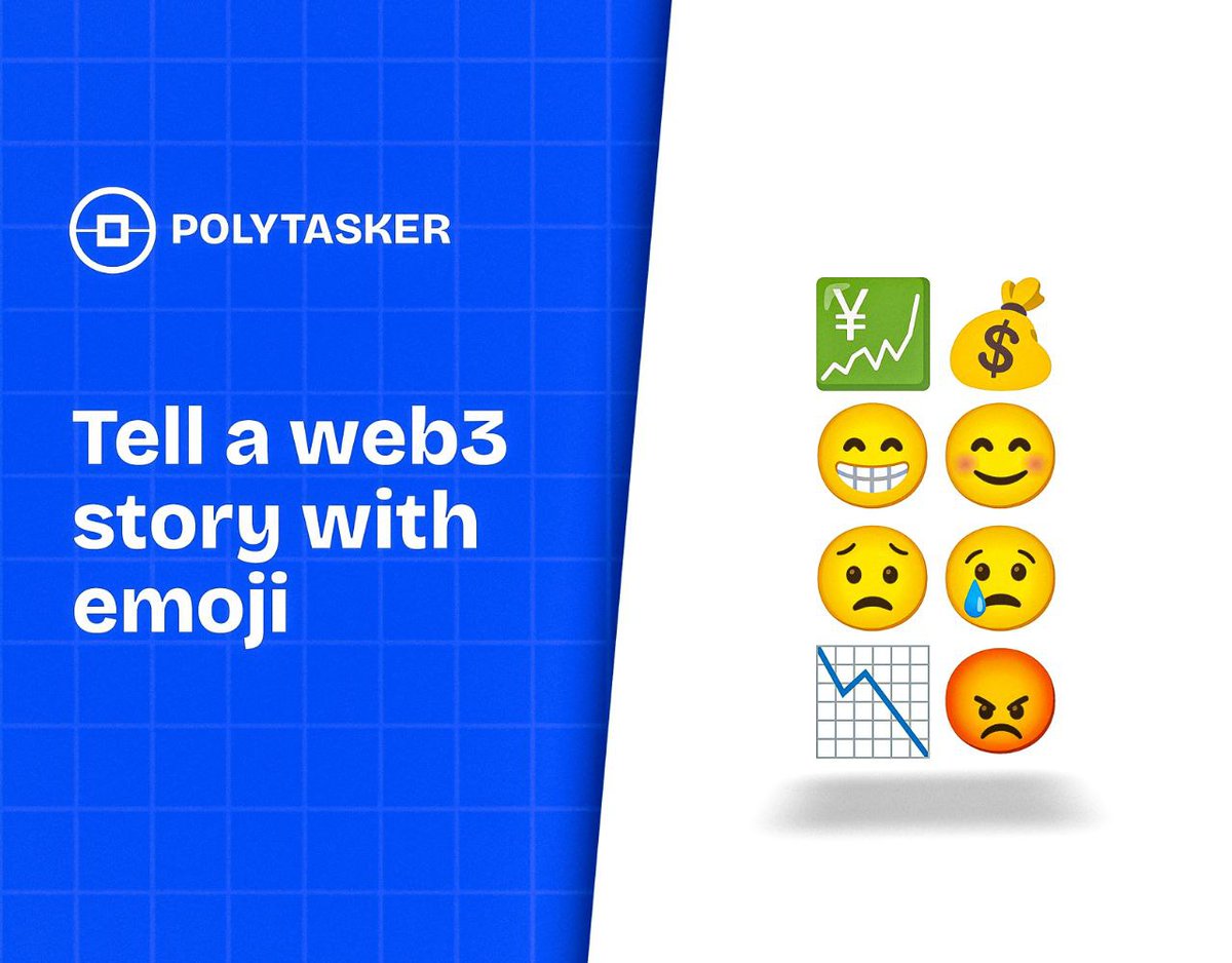 Polytasker's tweet image. Let&apos;s share your Web3 story using only emojis &amp;amp; Post on X!
polytasker.com/task/db606ac46…