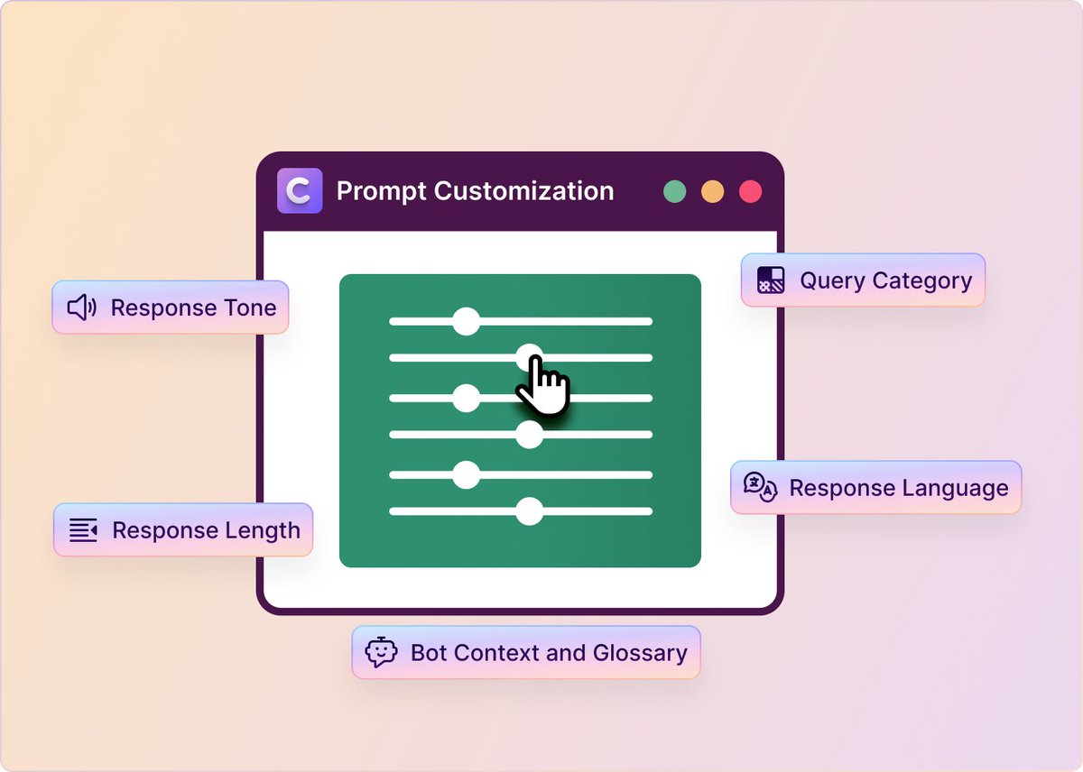 clearfeedai's tweet photo. NEW: Personalize AI responses with ClearFeed’s Prompt Customization.

Choose your response length, tone, and language, add brand context, skip off-limits topics, and more.

Full blog: https://t.co/LS3xEFZjP1 https://t.co/8WZtg1va2p