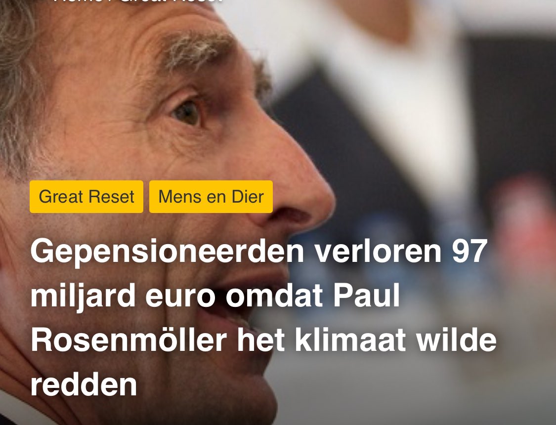 In 2023 bleek dat pensioenfonds ABP, dat dol is op groen beleggen en waar Paul Rosenmöller (GroenLinks-PvdA) in het bestuur zit, over 2022 een rendement boekte van -17,6 procent (-96,9 miljard euro). Saillant detail: datzelfde jaar werd er 797 miljoen euro uitgetrokken voor