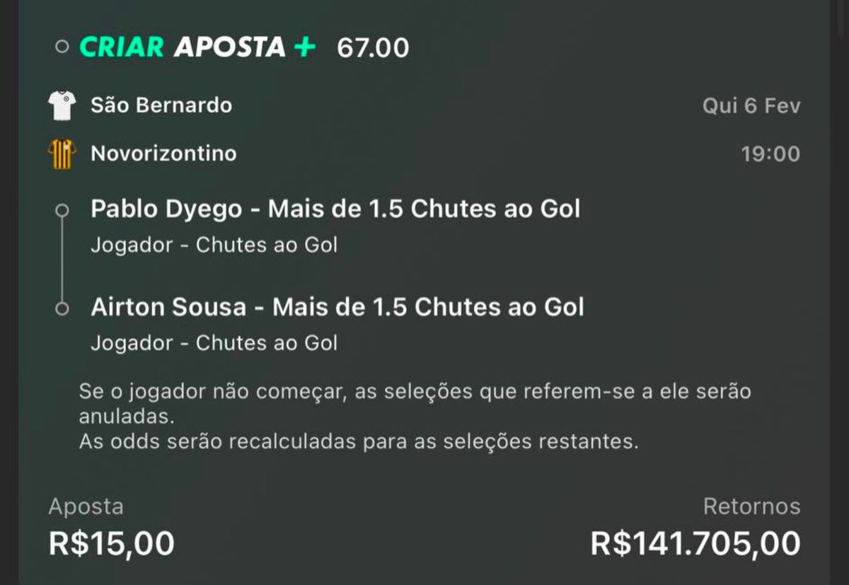 Montei uma MEGA SENA pro Paulistão e mandei no meu grupo GRATUITO!

Essa ODD 67 bateu ONTEM contra o Corinthians, o resto do print está no link abaixo 👇🏻👇🏻👇🏻
t.me/tigersbingos