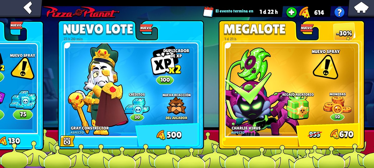 BerzerkerGP's tweet photo. NOOOO, me quedé a 56 piezas de Canjear a Charlie Virus. 😭

Solo espero que regalen o saquen alguna promo el último día del evento.

#BrawlStars #ToyStory https://t.co/WY4pSvKOmu