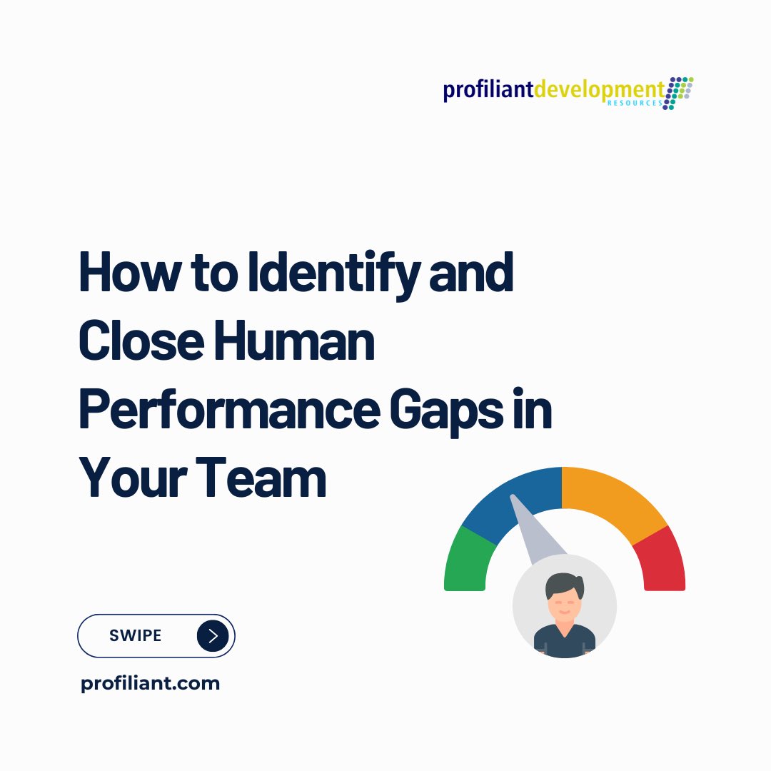 Profiliant's tweet photo. Closing performance gaps isn’t just about fixing problems, it’s about empowering your team to thrive. We've put together some tips on how to identify and close human performance gaps in your team and organization.

 #AThread⬇️ https://t.co/hmYviaI6ky