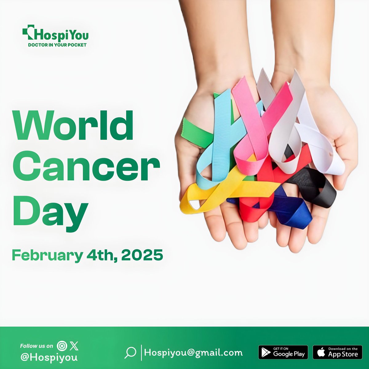 HospiYou's tweet photo. Today and Every Day, We Stand Together Against Cancer.
February 4th marks World Cancer Day, a global initiative to unite people, organizations, and governments in the fight against cancer.

#WorldCancerDay #CancerAwareness #WeAreStrongerTogether https://t.co/JCM7nG6B4o