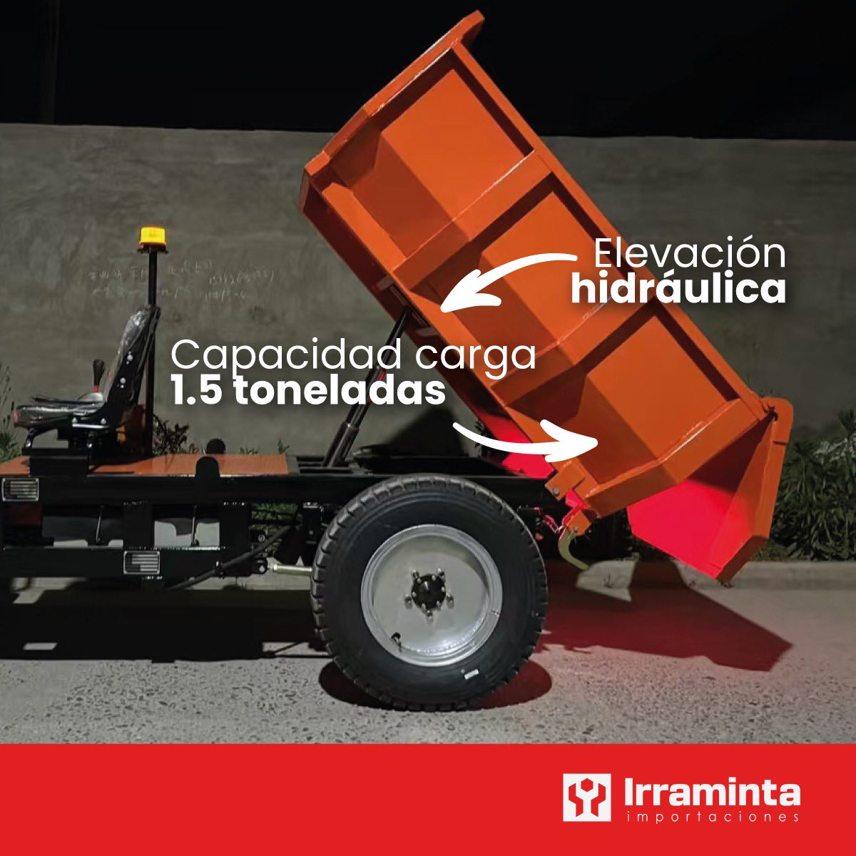 🚜 Dumper Minero Eléctrico NR-E15 🟡⚡
Capaz de cargar 1.5 toneladas sin problemas de batería. Ideal para trabajos exigentes.

✅ Capacidad: 1.5T (hasta 2.5T)
✅ Motor: 5000 W 🔋
✅ Velocidad máxima: 28 km/h 🚀

#Irraminta #Minería #DumperMinero #Herramientas #Construcción
