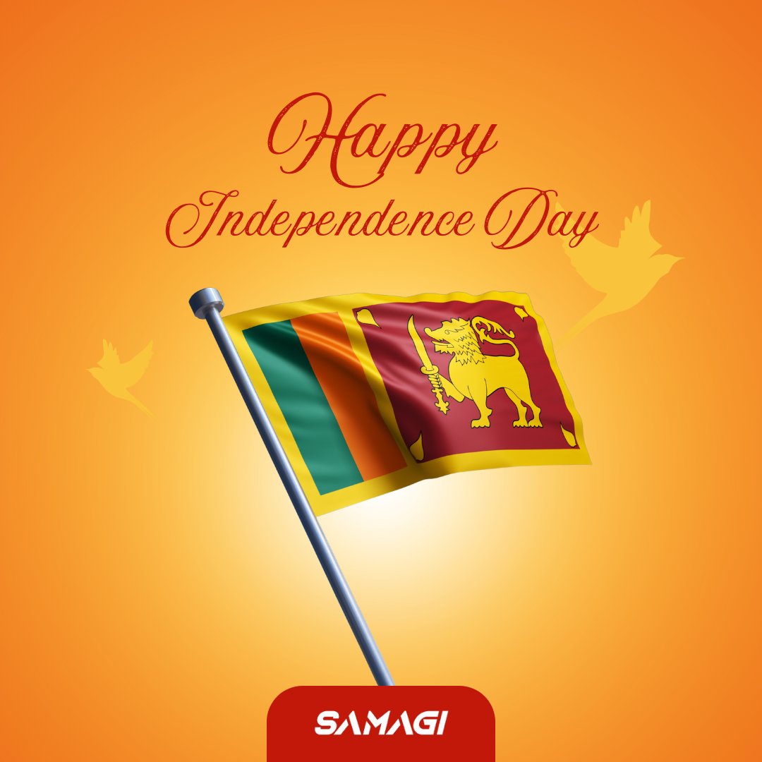 SamagiGroup's tweet photo. Happy Independence Day 🇱🇰

Let's celebrate 77 years of freedom, unity, and resilience! ✨

#HappyIndependenceDay #Samagi #SamagiGroup https://t.co/txmG69blfe