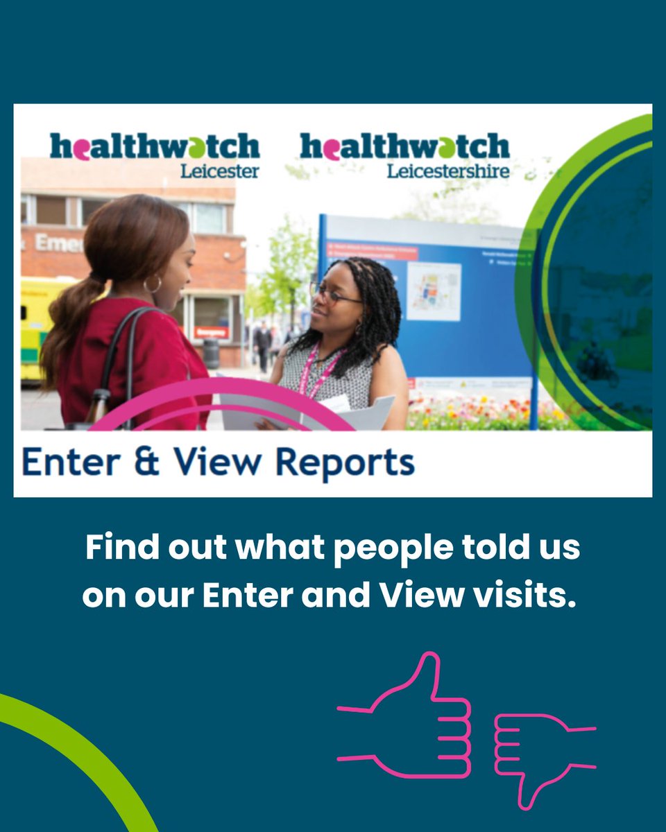 Latest Healthwatch Enter &amp; View reports. Find out what people told us... - mailchi.mp/b90ce3b100ac/e…