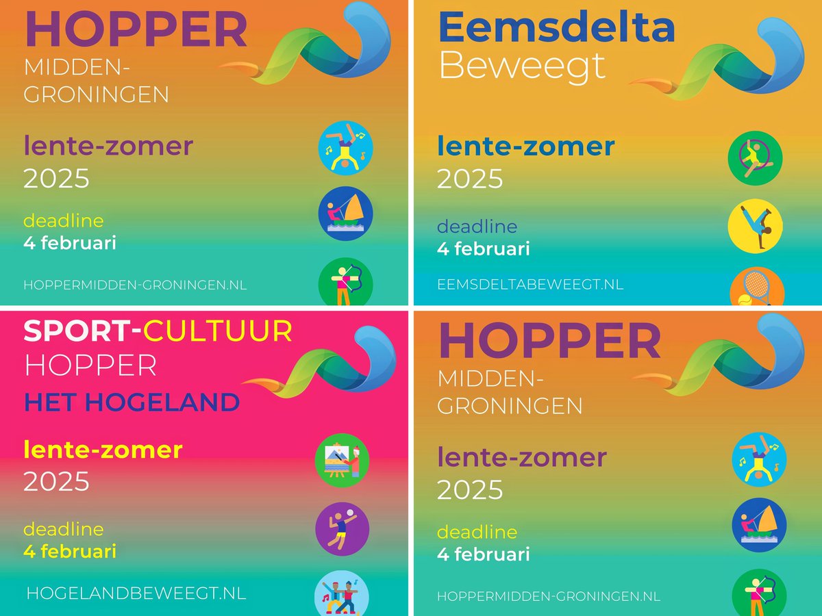 Huis voor de Sport (@huisvoordesport) on Twitter photo Vandaag laatste dag om aan te melden voor een cursus in de lente-zomer! Dit kan via hoppermidden-groningen.nl <a href="/Middengroningen/">Midden-Groningen</a> hogelandbeweegt.nl <a href="/HetHogeland/">Gemeente Het Hogeland</a> sportencultuurwesterkwartier.nl <a href="/GemWkwartier/">Gemeente Westerkwartier</a> en eemsdeltabeweegt.nl <a href="/Eemsdelta/">Gemeente Eemsdelta</a> Ook Uniek Sporten Hopper! #blijfbewegen Vandaag laatste dag om aan te melden voor een cursus in de lente-zomer! Dit kan via hoppermidden-groningen.nl <a href="/Middengroningen/">Midden-Groningen</a> hogelandbeweegt.nl <a href="/HetHogeland/">Gemeente Het Hogeland</a> sportencultuurwesterkwartier.nl <a href="/GemWkwartier/">Gemeente Westerkwartier</a> en eemsdeltabeweegt.nl <a href="/Eemsdelta/">Gemeente Eemsdelta</a> Ook Uniek Sporten Hopper! #blijfbewegen