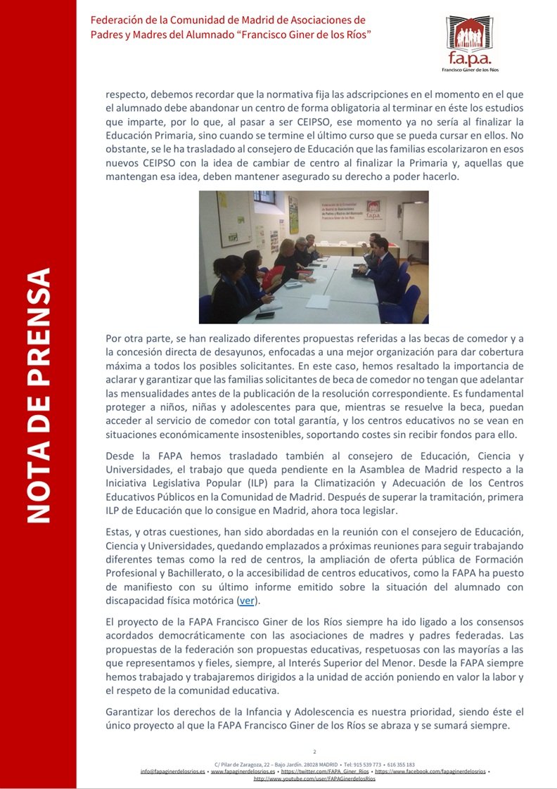 📢El consejero de Educación <a href="/EVicianaDuro/">Emilio Viciana</a> visita y reconoce el trabajo de la <a href="/FAPA_Giner_Rios/">FAPA Giner Ríos</a> como representantes mayoritarios de las familias de <a href="/ComunidadMadrid/">Comunidad de Madrid</a>

Nota👇🏻
fapaginerdelosrios.org/publicaciones/…