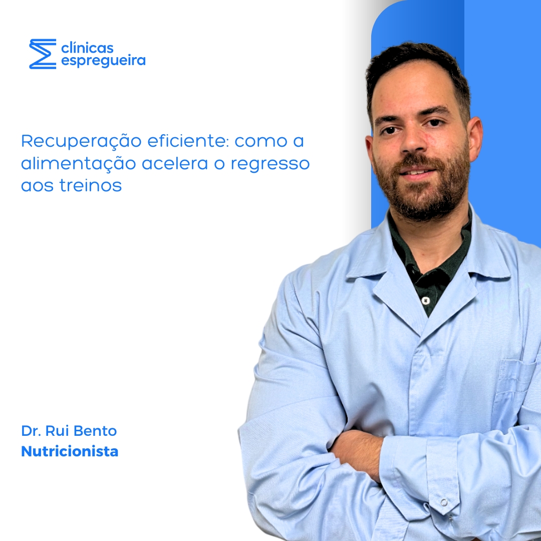 Rui Bento, Nutricionista nas Clínicas Espregueira, no artigo – “Recuperação eficiente: como a alimentação acelera o regresso aos treinos”, explica que uma alimentação adequada durante o processo de recuperação é fundamental.

Leia o artigo aqui 👇
clinicaespregueira.com/artigo-de-opin…