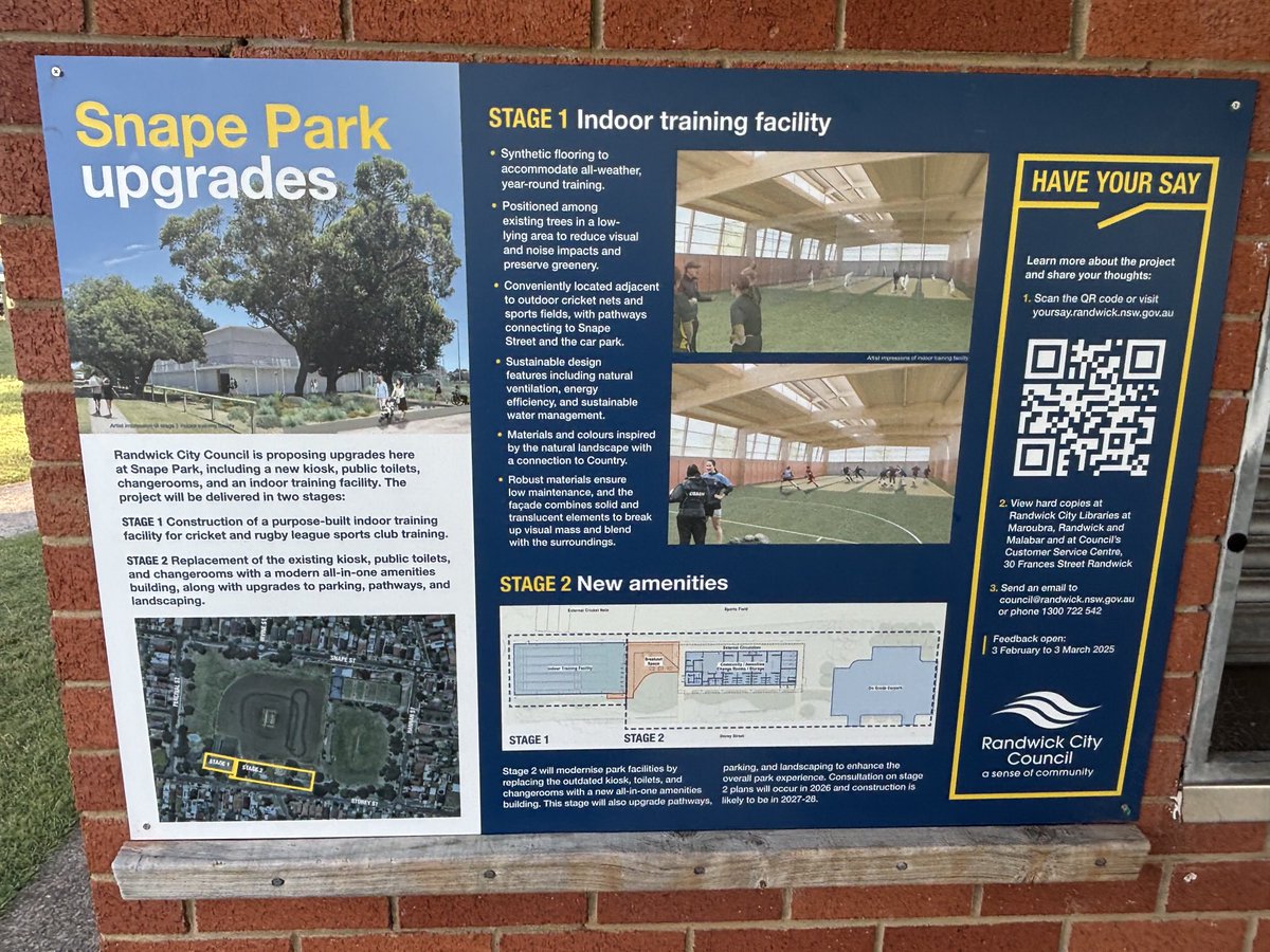 The future at Snape Park…how good ⁦<a href="/RandyPetesCC/">Randwick-PetershamCC</a>⁩