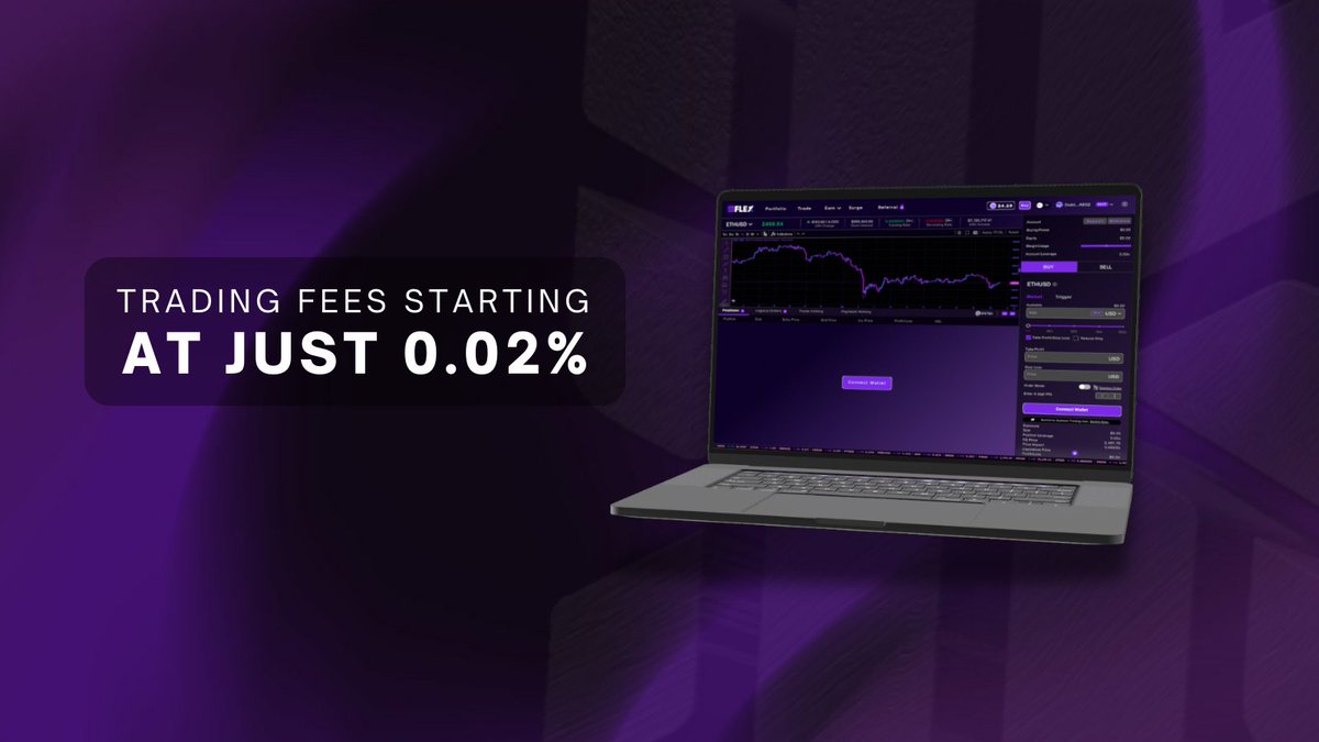 Vass (@va77ss) on Twitter photo Dive into <a href="/Flexperpetuals/">Flex Perpetuals</a> , the innovative new perpetuals platform on Base!
No KYC, gasless trades, and incredible leverage up to 50X on major cryptos, expanding to 100X.
Plus, enjoy some of the lowest trading fees around at 0.02%. Exciting times ahead with copy trading vaults Dive into <a href="/Flexperpetuals/">Flex Perpetuals</a> , the innovative new perpetuals platform on Base!
No KYC, gasless trades, and incredible leverage up to 50X on major cryptos, expanding to 100X.
Plus, enjoy some of the lowest trading fees around at 0.02%. Exciting times ahead with copy trading vaults