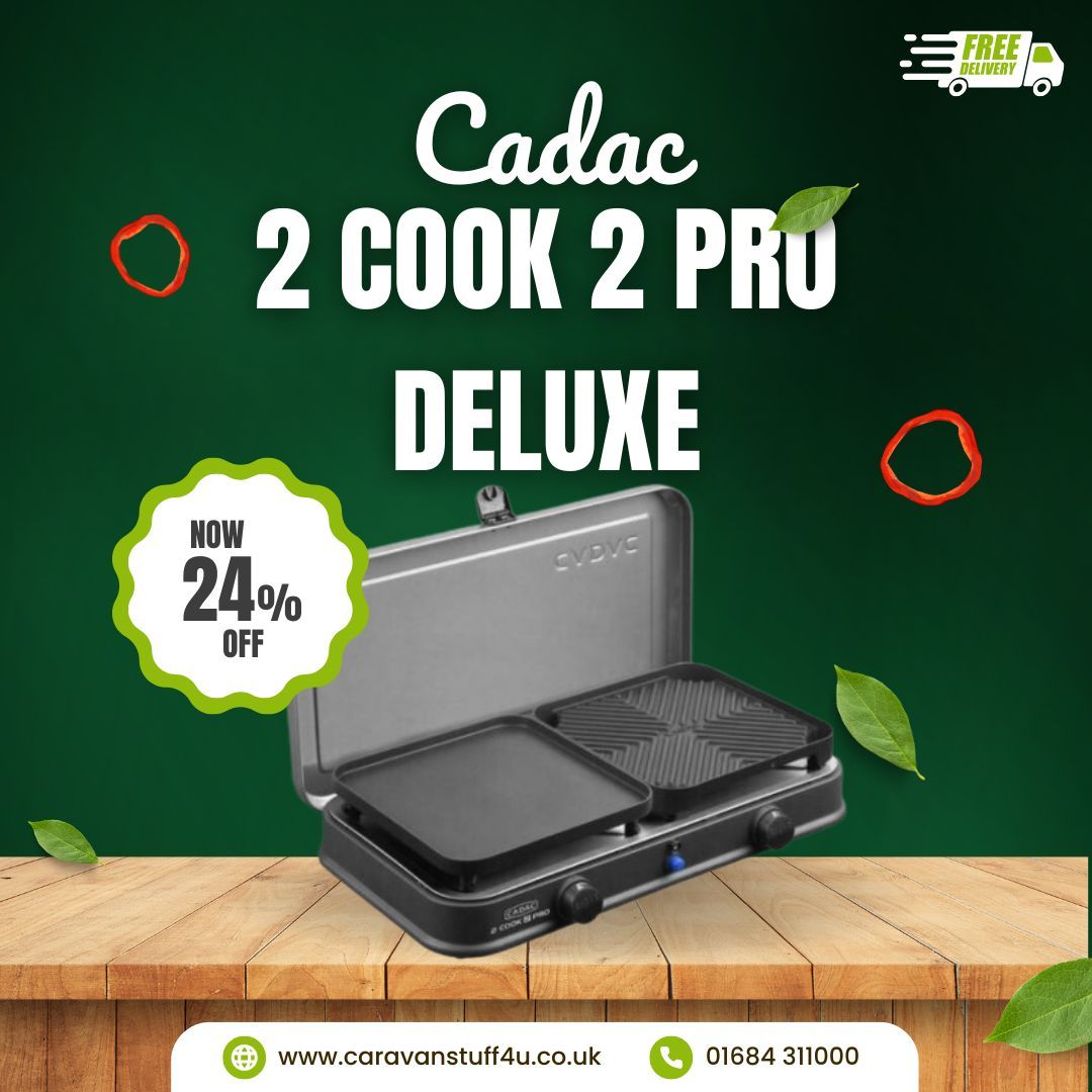 Caravanstuff4U's tweet photo. ๐จ Cadac 2 Cook 2 Pro Deluxe now only ยฃ99๐จ
๐ Shop in-store or online๐
๐ฅ Limited Time offer while stocks last๐ฅ
#cadac #bbq #caravan #caravanning #cs4u #campervan #camping https://t.co/zrY1V3Agn3