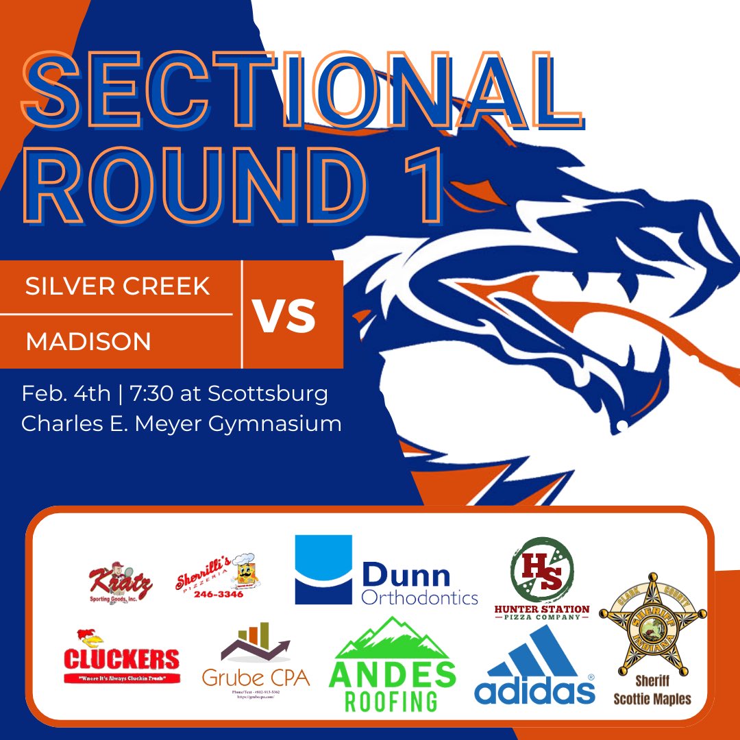 Silver Creek Lady Dragons (@schsgbb) on Twitter photo It’s SECTIONAL WEEK! The Lady Dragon kick it off with an opening round game vs Madison at Scottsburg’s Charles E. Meyer Gymnasium. We need all of Dragon Nation there and loud! <a href="/CreekOzone/">Silver Creek OZONE</a> It’s SECTIONAL WEEK! The Lady Dragon kick it off with an opening round game vs Madison at Scottsburg’s Charles E. Meyer Gymnasium. We need all of Dragon Nation there and loud! <a href="/CreekOzone/">Silver Creek OZONE</a>