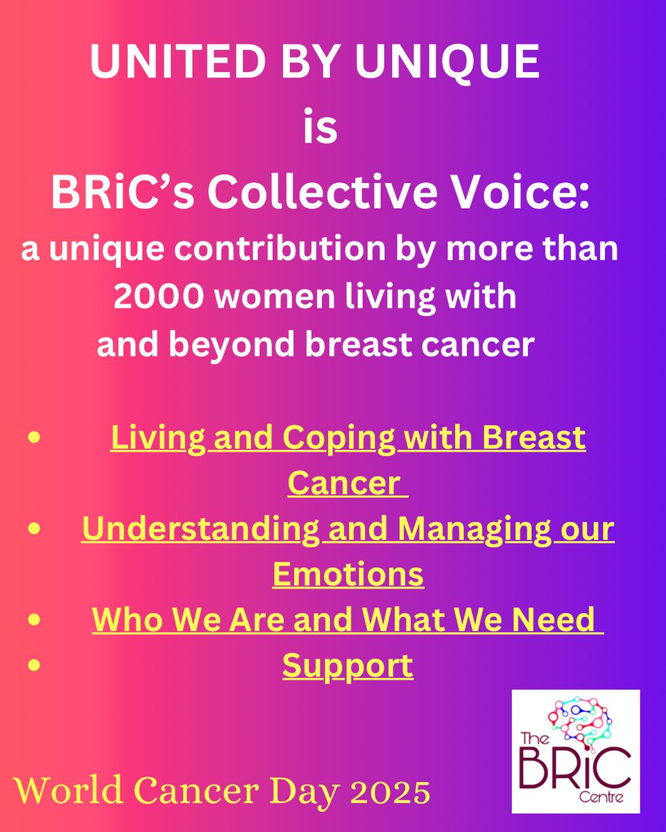 Today is World Cancer Day and BRiC is delighted to share its unique resource, a timely contribution from its 2200 members who have collectively provided advice lived experience and coping tips for anyone affected by breast cancer. This unique treasure can be accessed from our our