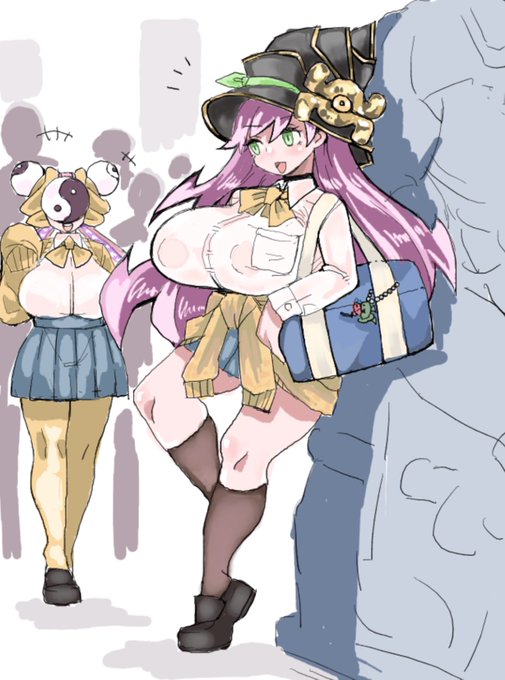 深淵の
結界像前で待ち合わせするJK見習い魔術師とJK大陰陽師タオ 