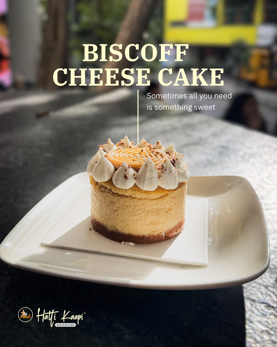 hatti_kaapi's tweet photo. Decadence has a name, and it’s Biscoff cheesecake. Tempted yet?
#hattikaapisignature #dessert #biscoff #cheesecakelover #Bangalore #NammaBengaluru #lavelleroad #explore #food #signature https://t.co/2BEwQhqW0V