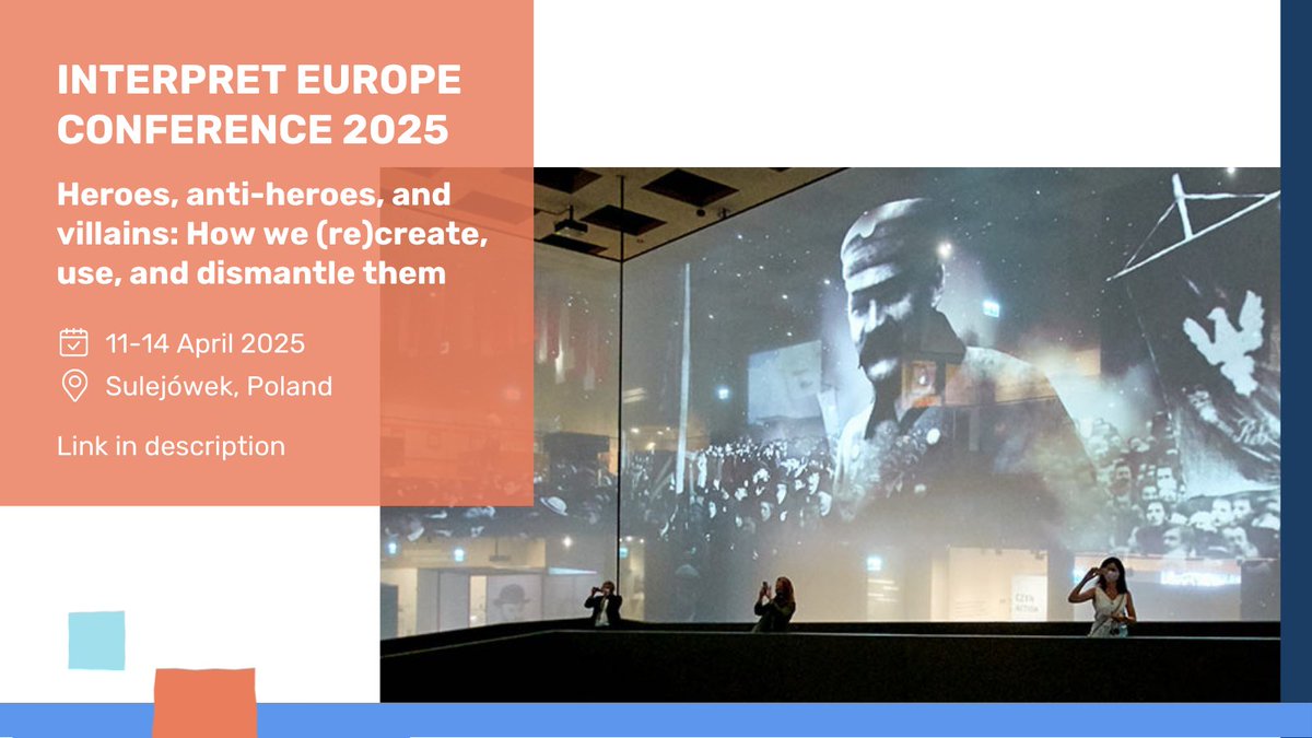 TEHIC_project's tweet photo. Don't miss #InterpretEurope’s 2025 conference "Heroes, Anti-heroes & Villains"! 🦸♂️🦸♀️
This exciting event will explore how we interpret heroic figures in heritage.
🗓️ 11-14 April 2025 at the #JózefPiłsudskiMuseum in Sulejówek 🇵🇱
🔗 More info: https://t.co/OlBFqK1546 https://t.co/hy8xmf1Bhe