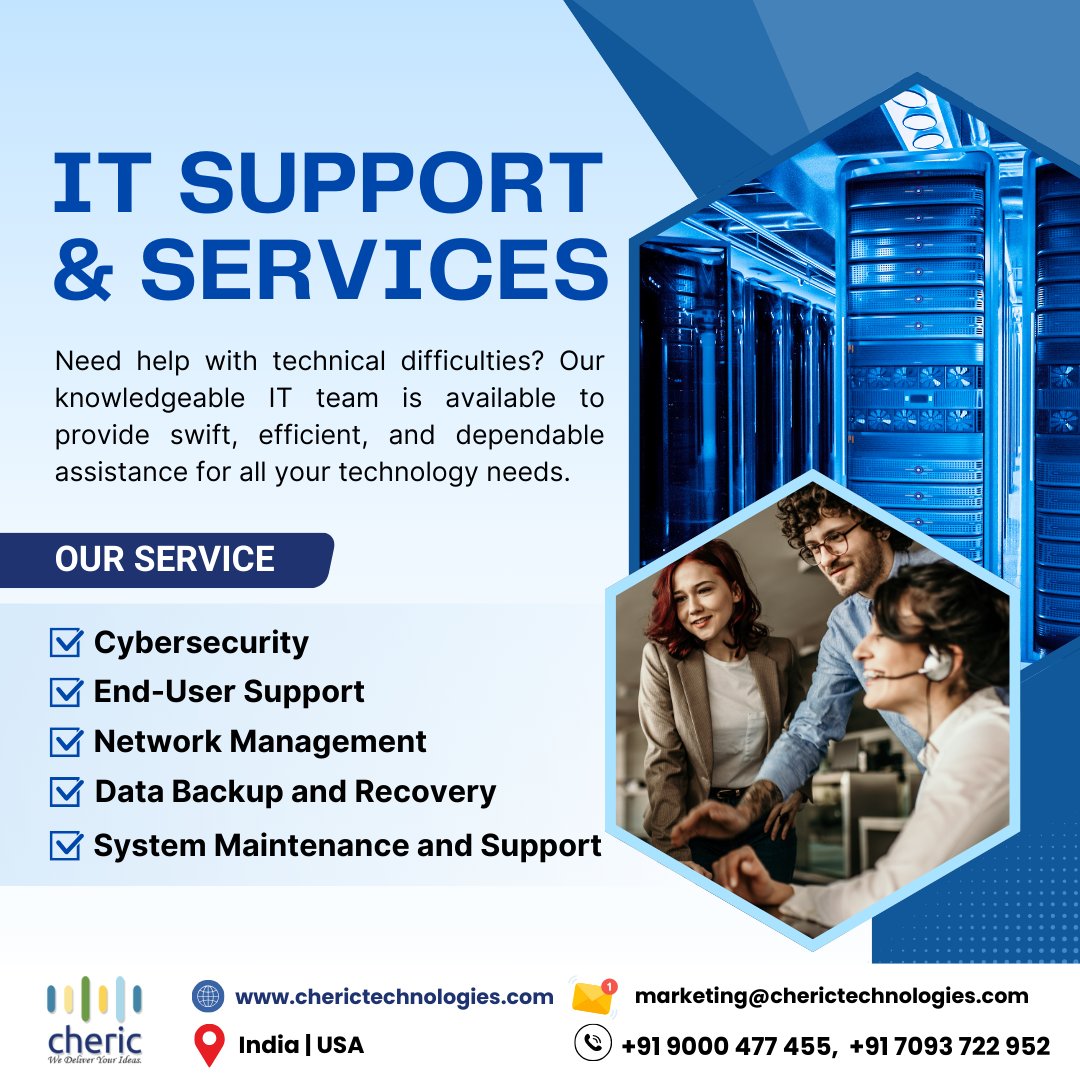 cherictech's tweet photo. Facing technical issues? Cheric Technologies offers expert IT support to keep your business running smoothly. From cybersecurity to network management, we ensure swift and secure solutions
#ITSolutions #TechSupport #Cybersecurity #ITServices #NetworkSecurity #BusinessGrowth #Data https://t.co/pjIH9vo5sd