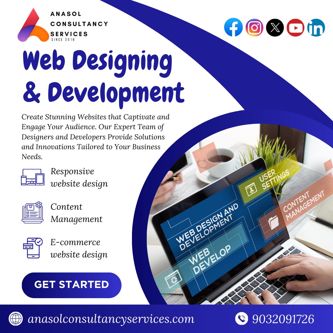 anasol_services's tweet photo. 🚀 Professional Web Designing & Development Services!
📞 Contact us: 9032091726
🌍 Visit us: https://t.co/DWpnzpS2DV
#AnasolConsultancyServices #WebDesign #WebsiteDevelopment #DigitalTransformation #WebDevelopment #EcommerceSolutions #ResponsiveDesign #OnlineBusiness #Contet https://t.co/6pzd8rHuHk