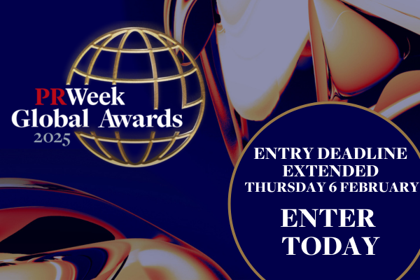 ENTRY DEADLINE EXTENDED

Exciting news, due to popular demand the entry period has been extended.

Make sure you submit your entry by 23:59 (GMT), Thursday 6 February to be in with a chance of winning.
Enter today: bit.ly/4g0EVQK

<a href="/prweekuknews/">PRWeek UK</a> <a href="/PRWeekUS/">PRWeekUS</a> <a href="/PRWeekAsia/">PRWeek Asia</a>