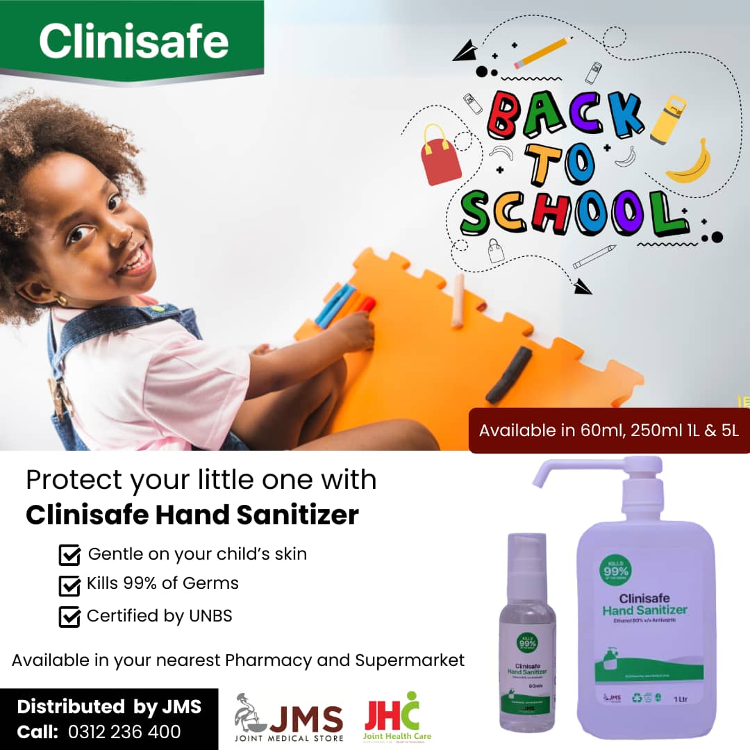 newvisionwire's tweet photo. AD

CliniSafe Hand Sanitizer – Keep your child safe and protected. 🧴✨

✅ Available at nearby pharmacies and supermarkets.

🚚 Distributed by JMS.

📞 Call: 0312236400 for more information. https://t.co/8QQIyBcivQ