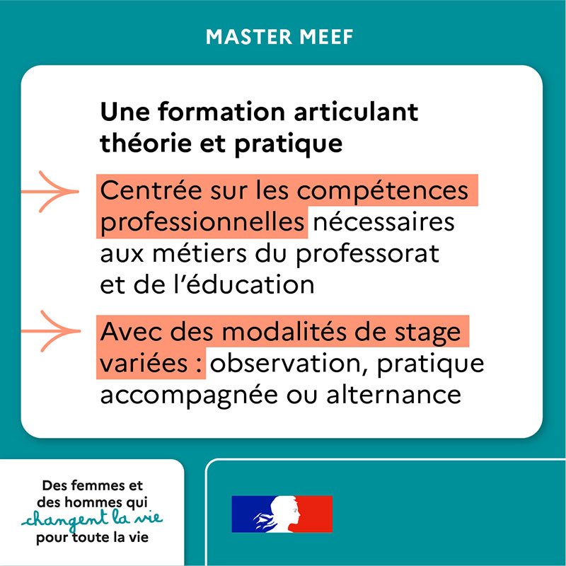 education_gouv's tweet photo. Comment rejoindre le master métiers de l'enseignement, de l'éducation et de la formation (MEEF) après une licence ? 

📌Les candidatures sont ouvertes du 26 février au 24 mars inclus et sont à formuler sur https://t.co/i54uIPFqWu

👉Plus d'informations sur https://t.co/u7NSy5Do4k