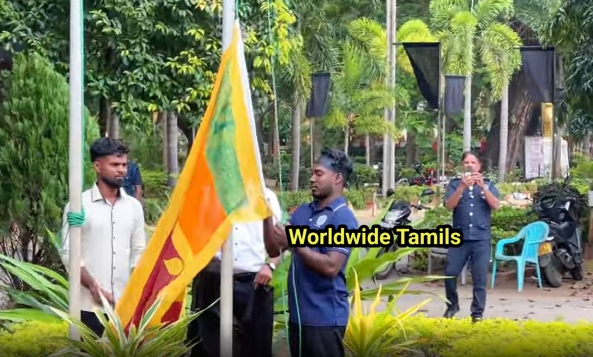 senior_tamilan's tweet photo. #NotMyIndependenceDay!
இலங்கையின் சுதந்திர தினத்தை கரிநாளாக பிரகடனப்படுத்தி யாழ்ப்பாணம் பல்கலைக்கழகத்தில் #JaffnaUniversity சிங்கக்கொடி இறக்கப்பட்டு, கறுப்பு கொடி பறக்க விடப்பட்டது.
#Tamil #Jaffna #Srilanka #LKA #WWTnews #WorldwideTamils https://t.co/xlayHyiV9d